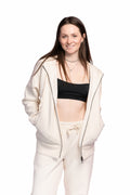 Cream Zip Hoodie (Unisex)